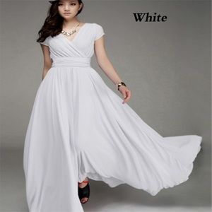 White long maxi dress